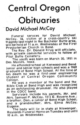 David McCoy Obituary