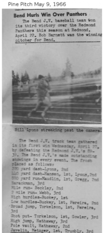 May 1966 Track Meet results